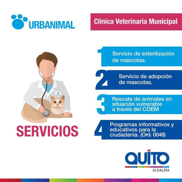 Clinica Veterinaria Municipal Urbanimal Quito 24 horas gratis 1