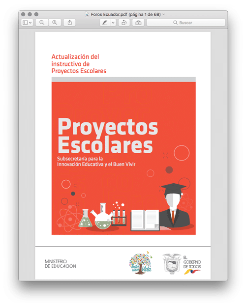 Instructivo Proyectos Escolares Ministerio Educacion Ecuador