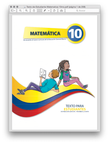 Libro de Matemáticas 10 año (.pdf) Ministerio de Educación