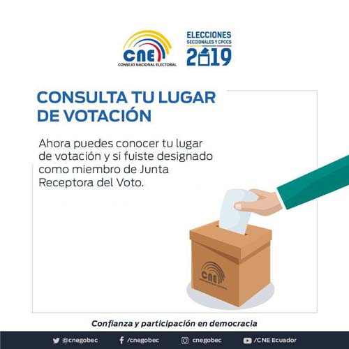 consultar lugar votacion 2019
